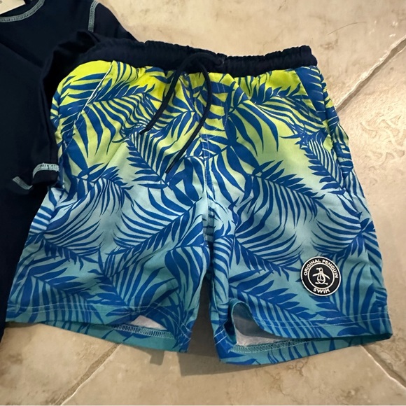 The Original Penguin - swim trunks and rashgaurd set - Picture 5 of 5